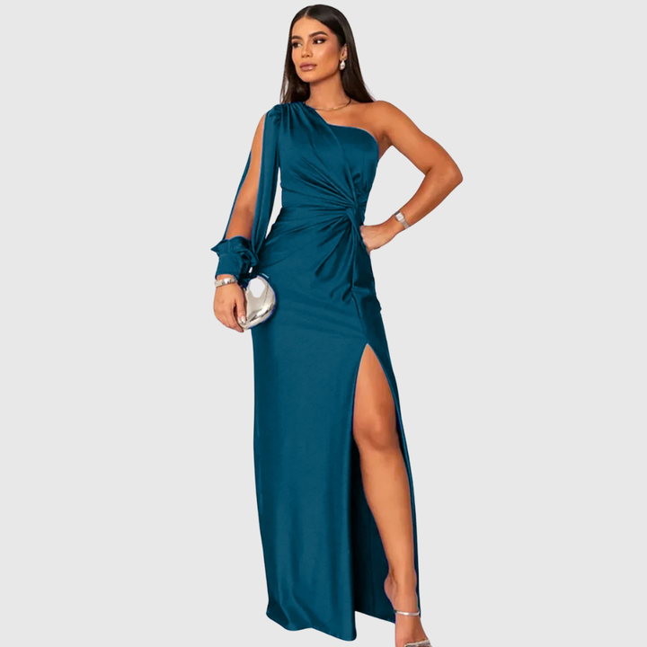 CHARLOTTA | ONE-SHOULDER EVENING GOWN