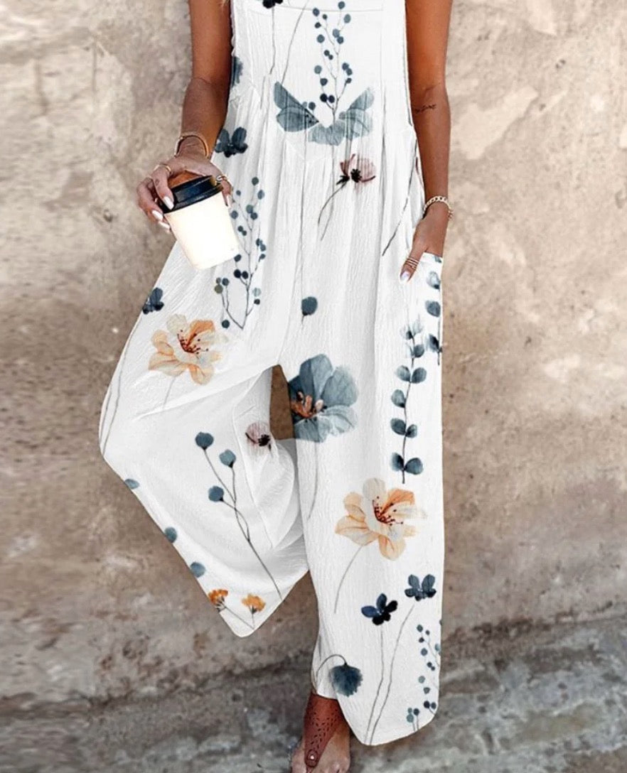 Fiona Floral Dungarees
