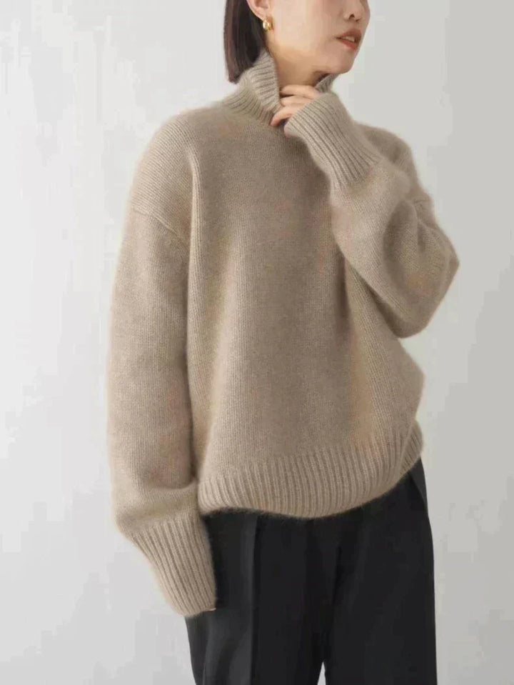 ISABOLL | CASHMERE HIGH-NECK SWEATER