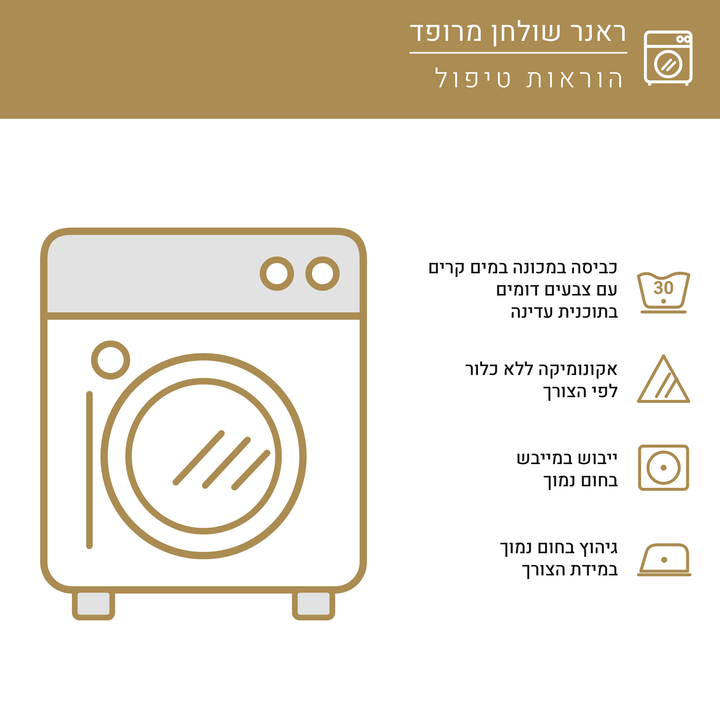 ראנר שולחן מרופד - חן בפריחה